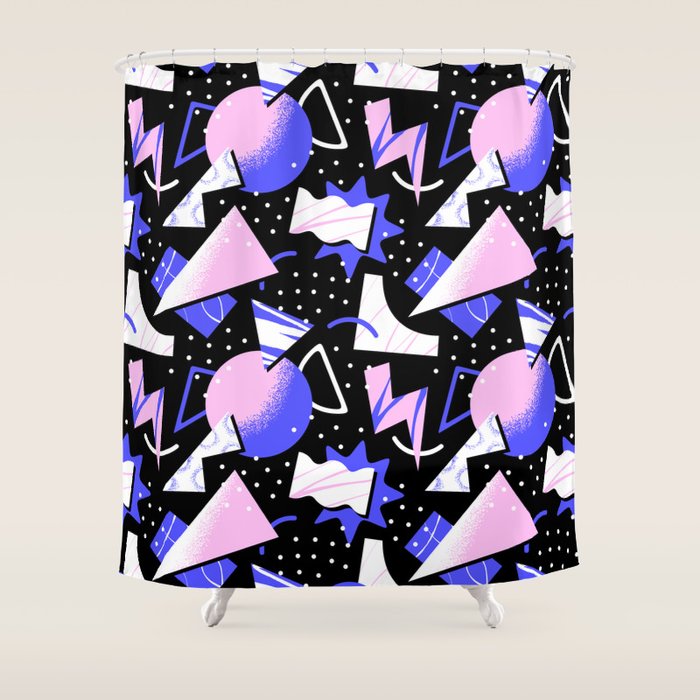 Abstract geometric shape modern pattern art Shower Curtain Gallery Image 1