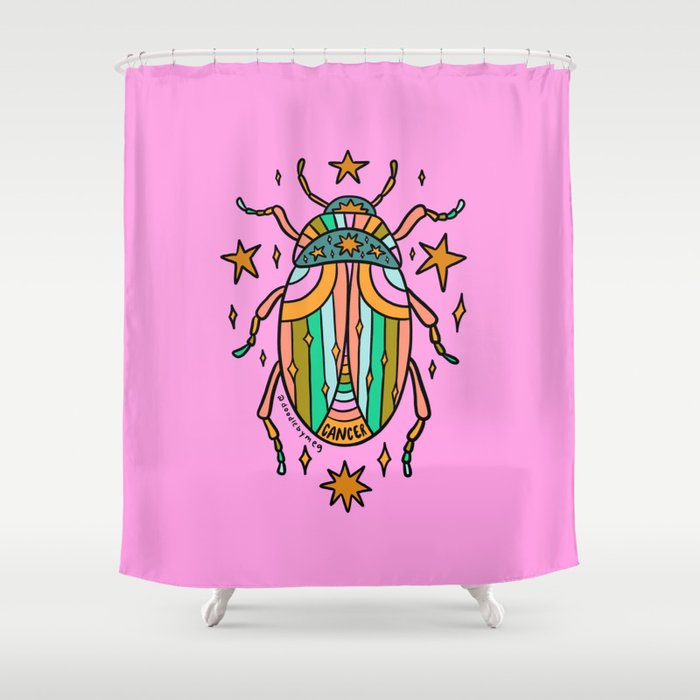 Cancer Beetle Shower Curtain Gallery Image 1