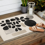 Modern Botanicals - Abstract Minimalist Shapes Outdoor Rug Gallery Image 2