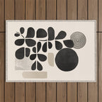 Modern Botanicals - Abstract Minimalist Shapes Outdoor Rug Gallery Image 1
