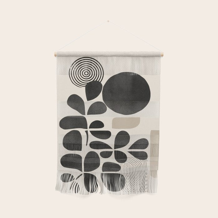 Modern Botanicals - Abstract Minimalist Shapes Wall Hanging Gallery Image 1