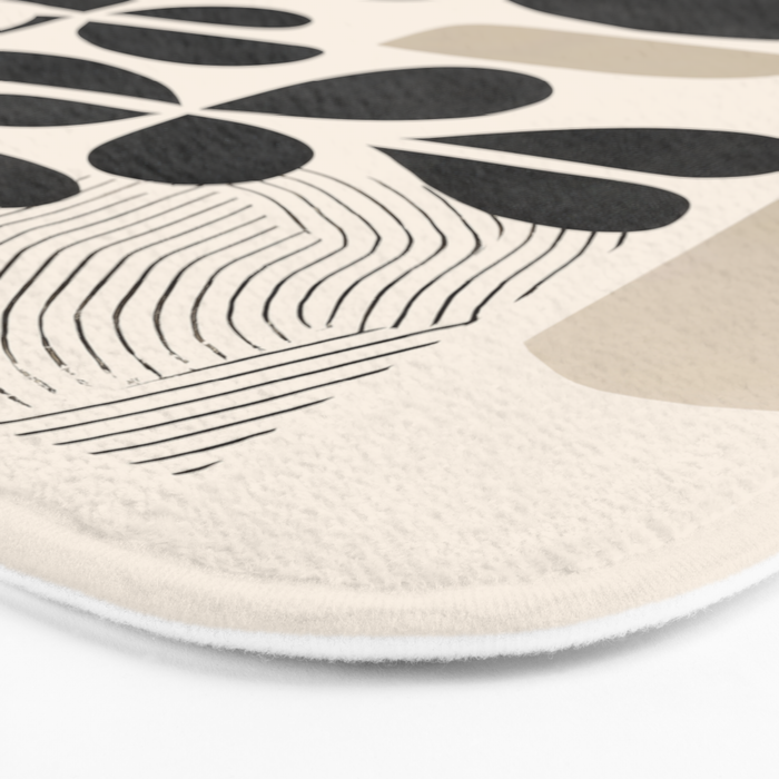 Modern Botanicals - Abstract Minimalist Shapes Bath Mat Gallery Image 3
