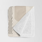 Modern Botanicals - Abstract Minimalist Shapes Throw Blanket Gallery Image 3
