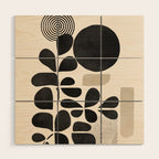 Modern Botanicals - Abstract Minimalist Shapes Wood Wall Art Gallery Image 1