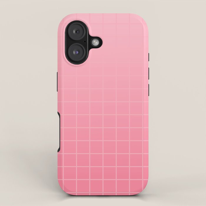 Future Grid Dreamy Pastel Pink Ombre iPhone Case Gallery Image 1