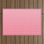 Future Grid Dreamy Pastel Pink Ombre Outdoor Rug Gallery Image 1