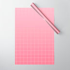 Future Grid Dreamy Pastel Pink Ombre Wrapping Paper Gallery Image 1