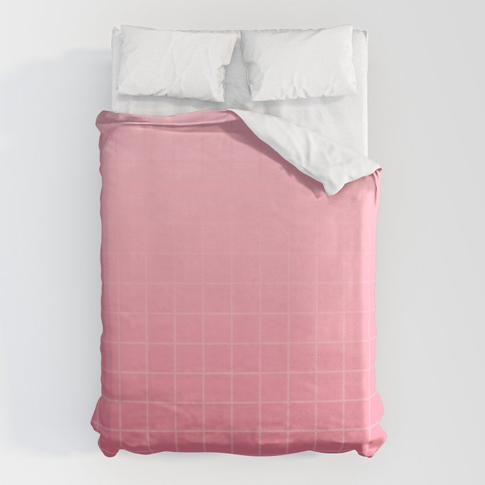 Future Grid Dreamy Pastel Pink Ombre Duvet Cover Gallery Image 6