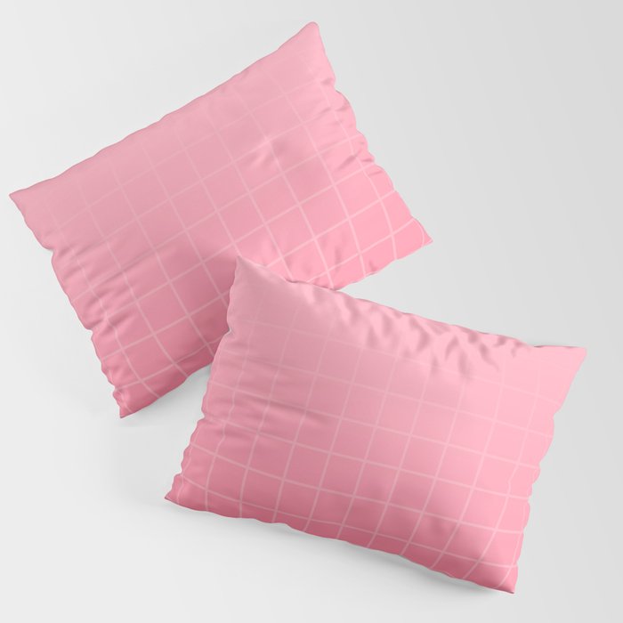 Future Grid Dreamy Pastel Pink Ombre Pillow Sham Gallery Image 3