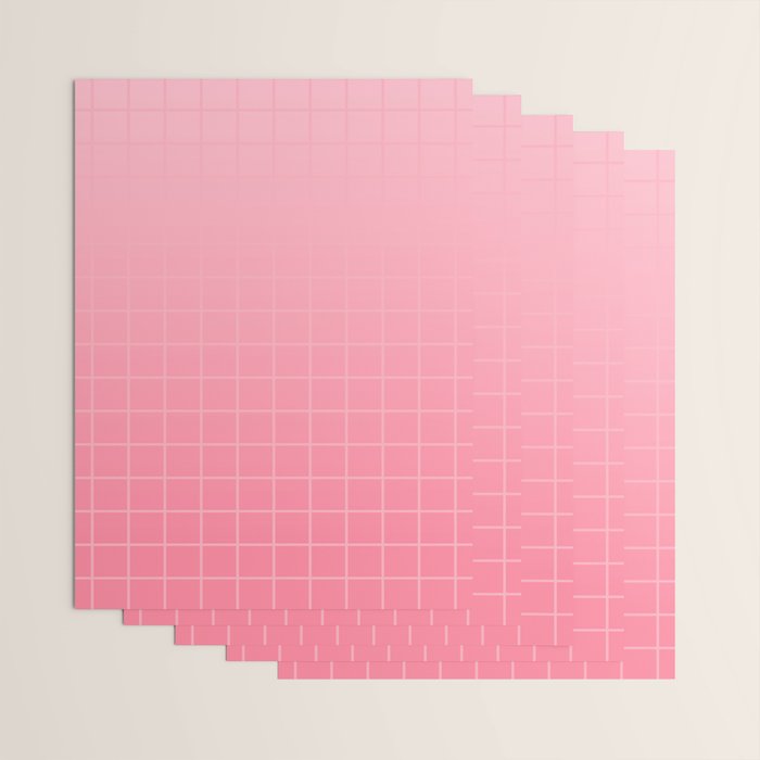 Future Grid Dreamy Pastel Pink Ombre Wrapping Paper Gallery Image 3