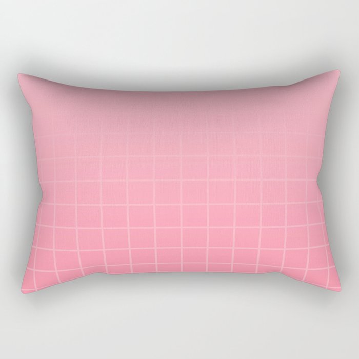 Future Grid Dreamy Pastel Pink Ombre Rectangular Pillow Gallery Image 2