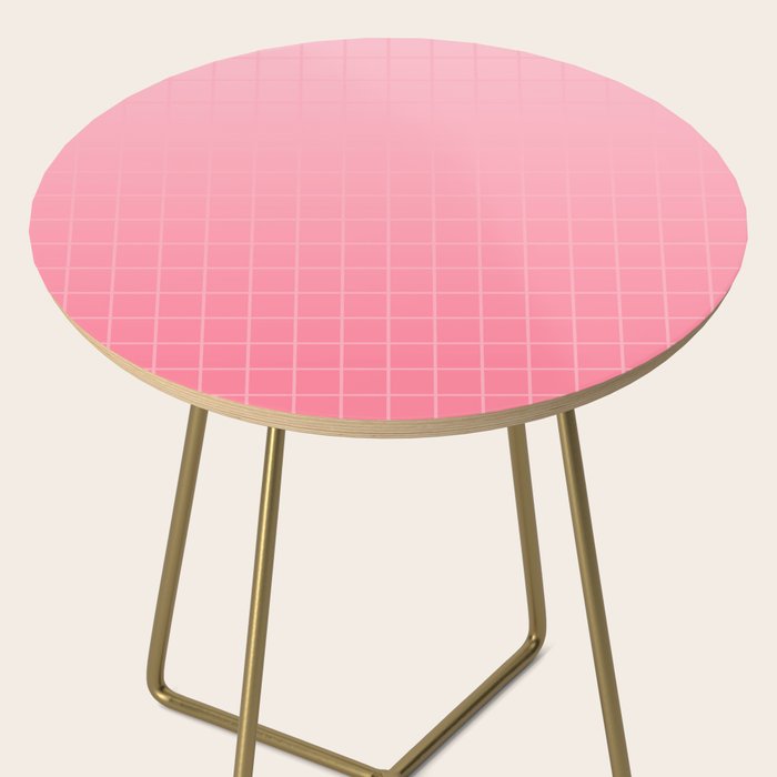 Future Grid Dreamy Pastel Pink Ombre Side Table Gallery Image 2