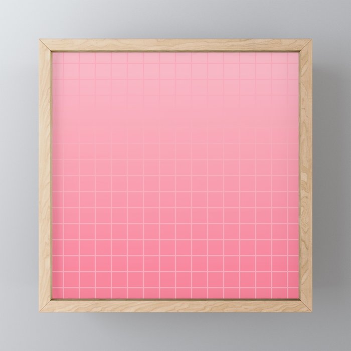 Future Grid Dreamy Pastel Pink Ombre Mini Art Print Gallery Image 1