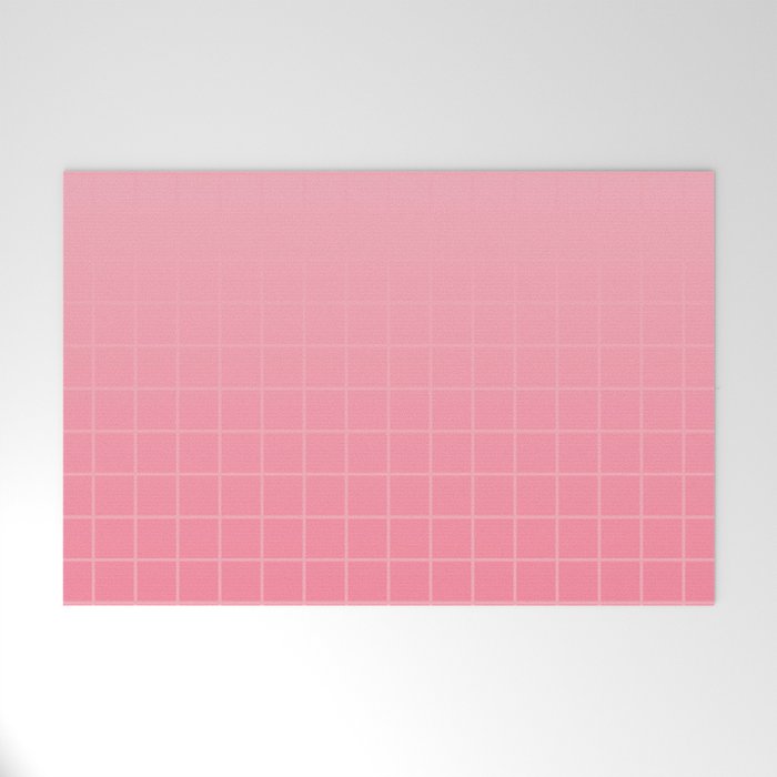 Future Grid Dreamy Pastel Pink Ombre Welcome Mat Gallery Image 1