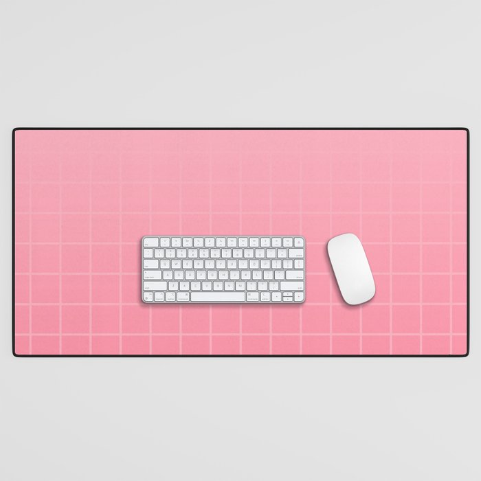 Future Grid Dreamy Pastel Pink Ombre Desk Mat Gallery Image 1