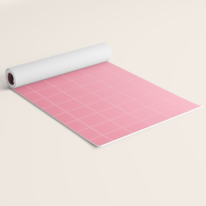 Future Grid Dreamy Pastel Pink Ombre Yoga Mat Gallery Image 2