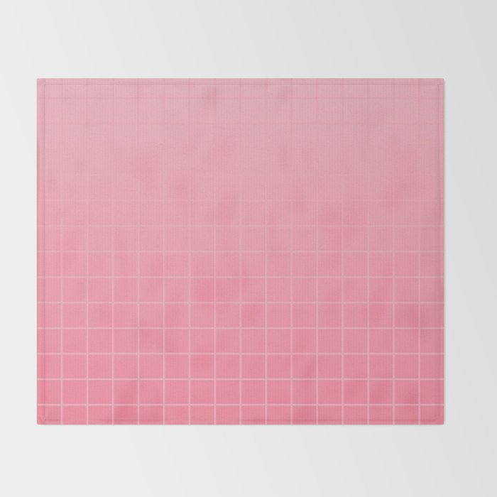 Future Grid Dreamy Pastel Pink Ombre Throw Blanket Gallery Image 2