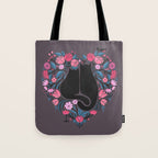 I Heart Cats and Flowers Tote Bag Gallery Image 1