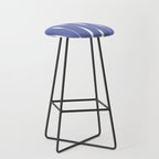 Periwinkle Blue Threaded Stripes Minimalist Modern Pattern Stool Gallery Image 1
