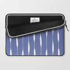 Periwinkle Blue Threaded Stripes Minimalist Modern Pattern Laptop Sleeve Gallery Image 2