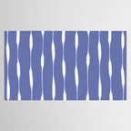 Periwinkle Blue Threaded Stripes Minimalist Modern Pattern Tablecloth Gallery Image 2