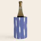 Periwinkle Blue Threaded Stripes Minimalist Modern Pattern Wine Chiller Gallery Image 1