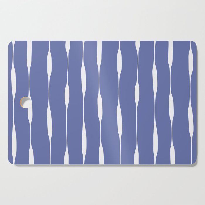 Periwinkle Blue Threaded Stripes Minimalist Modern Pattern Cutting Board Gallery Image 1