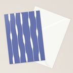Periwinkle Blue Threaded Stripes Minimalist Modern Pattern Stationery Card Gallery Image 2