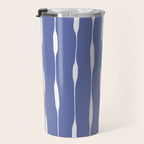 Periwinkle Blue Threaded Stripes Minimalist Modern Pattern Travel Mug Gallery Image 3