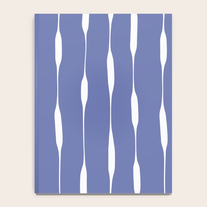Periwinkle Blue Threaded Stripes Minimalist Modern Pattern Notebook Gallery Image 4
