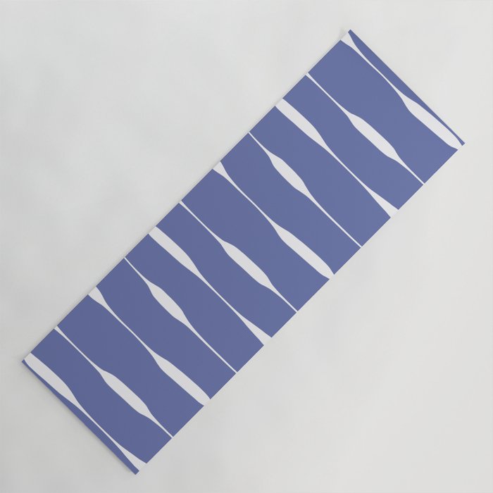 Periwinkle Blue Threaded Stripes Minimalist Modern Pattern Yoga Mat Gallery Image 1