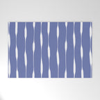 Periwinkle Blue Threaded Stripes Minimalist Modern Pattern Welcome Mat Gallery Image 1
