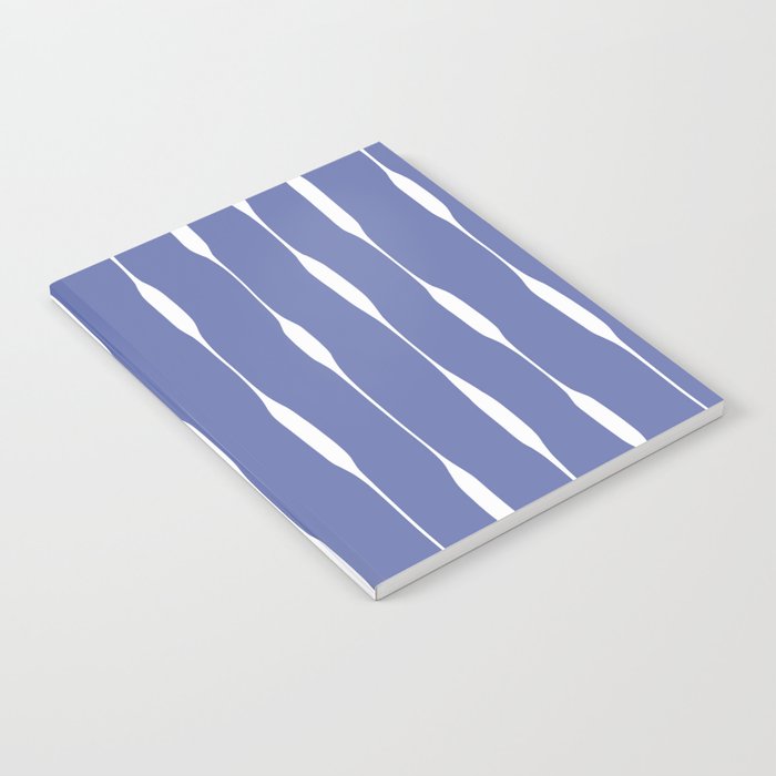 Periwinkle Blue Threaded Stripes Minimalist Modern Pattern Notebook Gallery Image 2