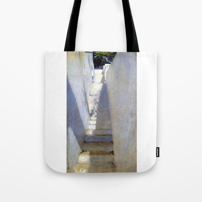 John Singer Sargent Staircase in Capri Tote Bag Gallery Image 1