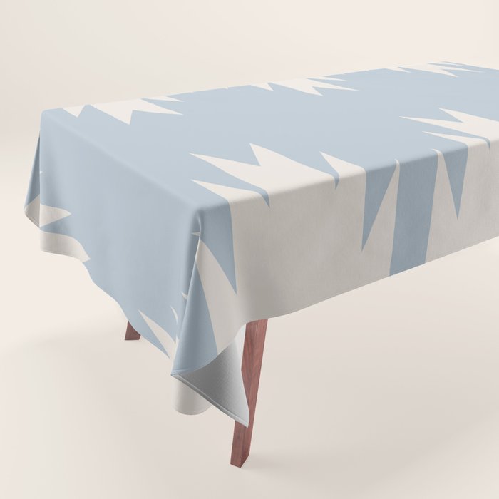 Geometric Southwestern Minimalism - Soft Sky Blue Tablecloth Gallery Image 1