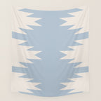 Geometric Southwestern Minimalism - Soft Sky Blue Wall Tapestry Gallery Image 4
