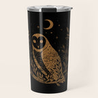 Owl Moon - Gold Travel Mug Gallery Image 1