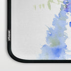 Alen's Hummingbird and Blue Flowers, floral bird design birds, watercolor floral bird art Laptop Sleeve Gallery Image 3