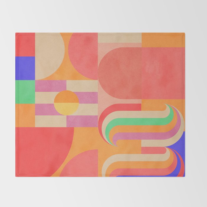 Geometric Shapes 185 Throw Blanket Gallery Image 2