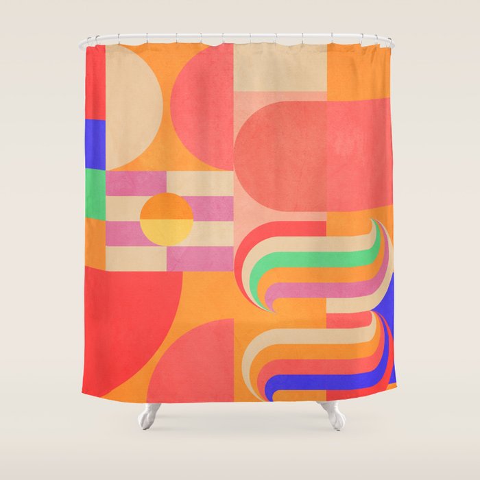 Geometric Shapes 185 Shower Curtain Gallery Image 1
