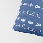 Abstract Cookie Pattern Doodle in Navy & Sky Blue Pillow Sham Gallery Image 4
