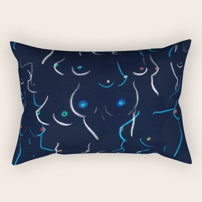 Breasts in Night Rectangular Pillow Gallery Image 1