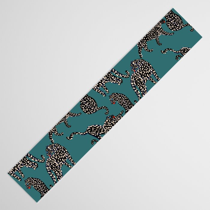 Elegant black leopards  Table Runner Gallery Image 3