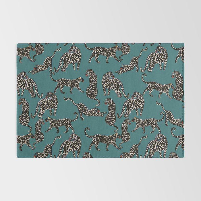 Elegant black leopards  Rug Gallery Image 2