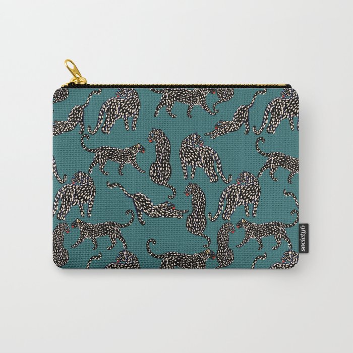 Elegant black leopards  Carry All Pouch Gallery Image 1