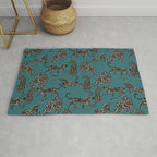 Elegant black leopards  Rug Gallery Image 1