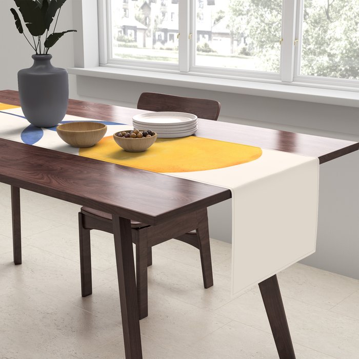 Sunny Sprout Modernist Abstract Botanic Table Runner Gallery Image 2