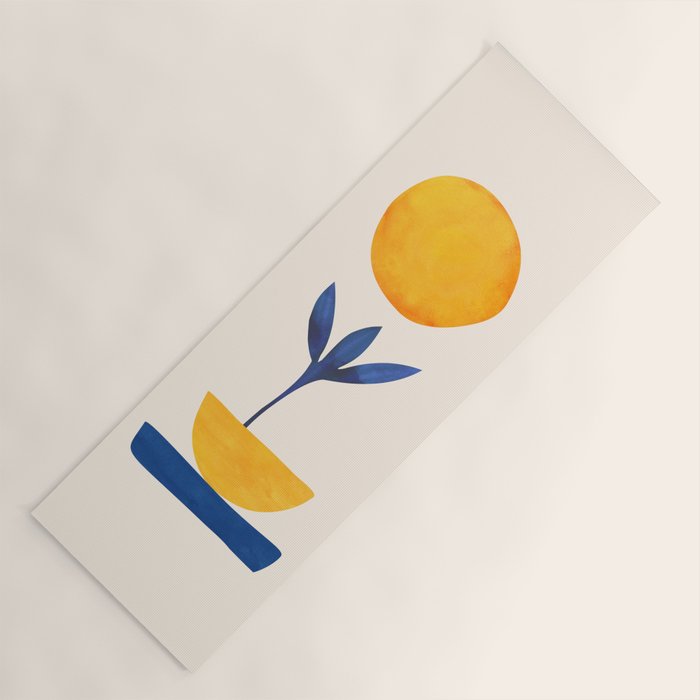 Sunny Sprout Modernist Abstract Botanic Yoga Mat Gallery Image 1