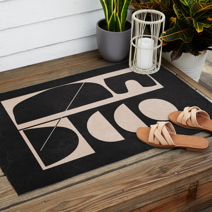 Modern Abstract Minimal Shapes 63 Outdoor Rug Gallery Image 2
