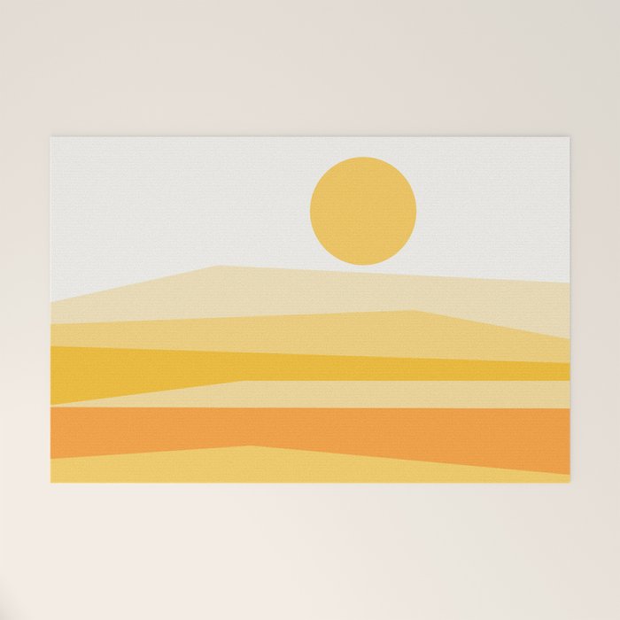 Abstract Landscape 09 Yellow Welcome Mat Gallery Image 1
